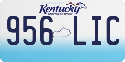 KY license plate 956LIC