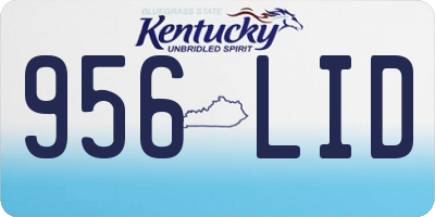 KY license plate 956LID