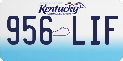 KY license plate 956LIF