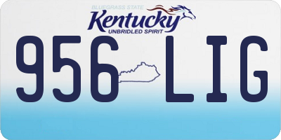 KY license plate 956LIG