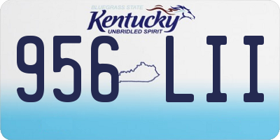 KY license plate 956LII