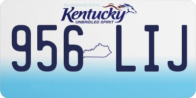 KY license plate 956LIJ