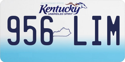 KY license plate 956LIM