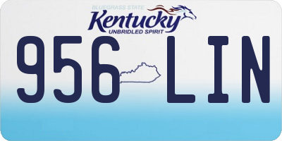 KY license plate 956LIN