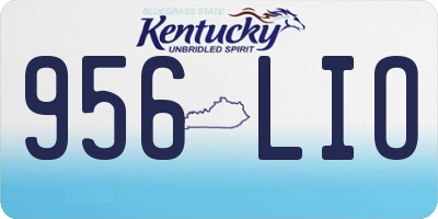 KY license plate 956LIO