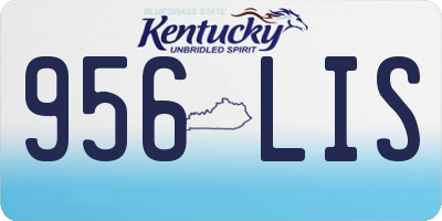KY license plate 956LIS