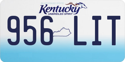 KY license plate 956LIT