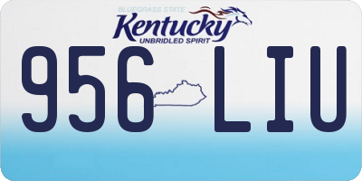 KY license plate 956LIU