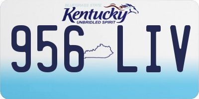 KY license plate 956LIV