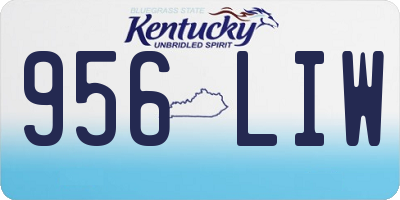 KY license plate 956LIW