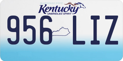 KY license plate 956LIZ