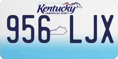 KY license plate 956LJX