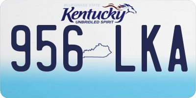 KY license plate 956LKA