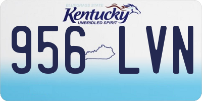 KY license plate 956LVN