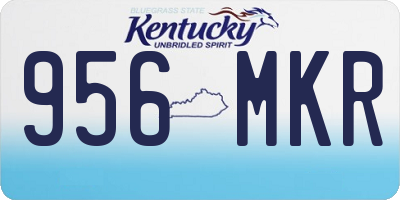 KY license plate 956MKR