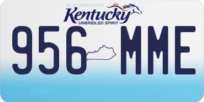 KY license plate 956MME