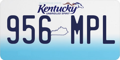 KY license plate 956MPL