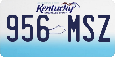 KY license plate 956MSZ