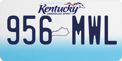 KY license plate 956MWL