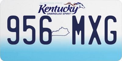 KY license plate 956MXG