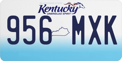 KY license plate 956MXK