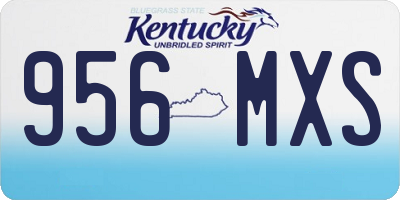 KY license plate 956MXS