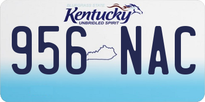 KY license plate 956NAC