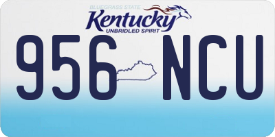 KY license plate 956NCU