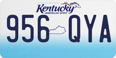 KY license plate 956QYA