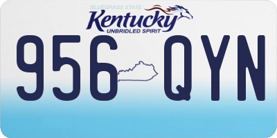 KY license plate 956QYN