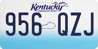KY license plate 956QZJ