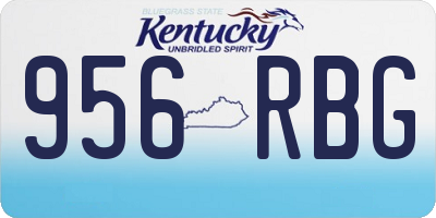 KY license plate 956RBG