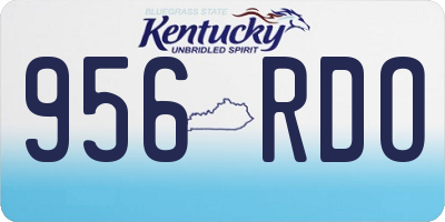 KY license plate 956RDO
