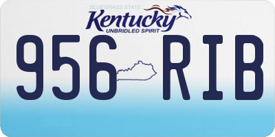 KY license plate 956RIB