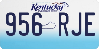 KY license plate 956RJE