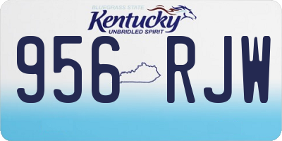 KY license plate 956RJW