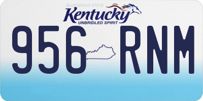 KY license plate 956RNM