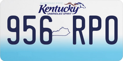 KY license plate 956RPO