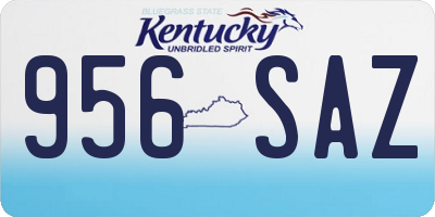 KY license plate 956SAZ