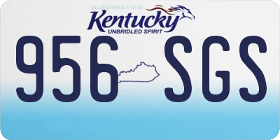 KY license plate 956SGS
