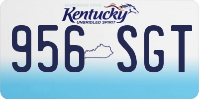 KY license plate 956SGT