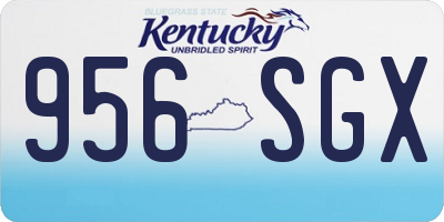 KY license plate 956SGX