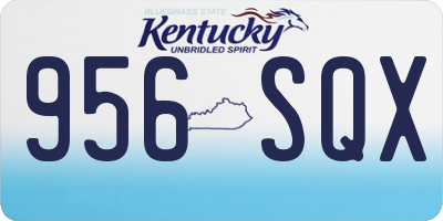 KY license plate 956SQX