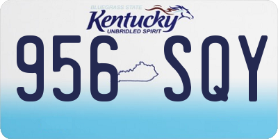 KY license plate 956SQY