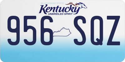 KY license plate 956SQZ