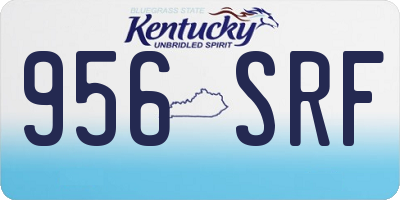 KY license plate 956SRF