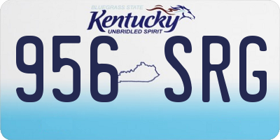 KY license plate 956SRG