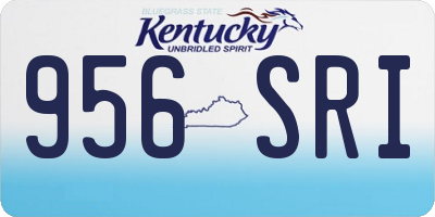 KY license plate 956SRI