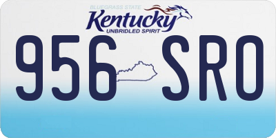 KY license plate 956SRO