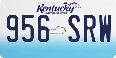 KY license plate 956SRW